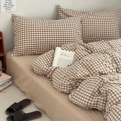 Brown Gingham Duvet Cover thumbnail 6