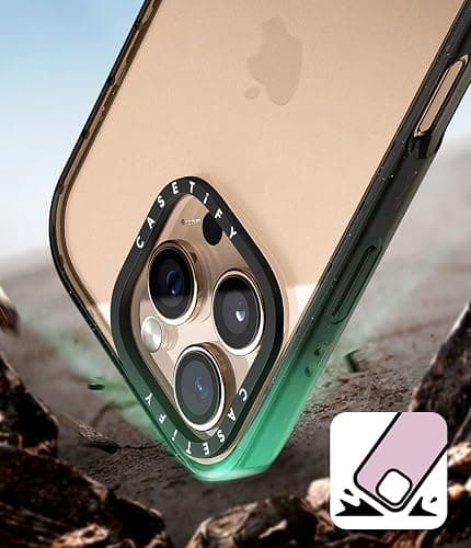 CASETiFY Impact iPhone 15 Pro Max Case [4X Military Grade Drop Tested / 8.2ft Drop Protection] - Pink Transparent Leopard - Clear Black thumbnail 4