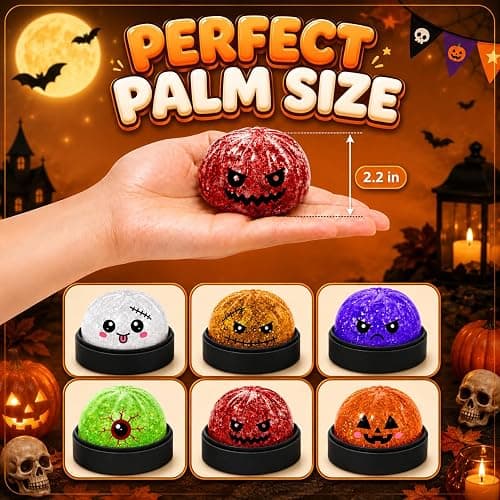 6PCS Halloween Squeeze Toys for Audlts,Halloween Party Favors Halloween Treat Bags Gifts,Desk Toys thumbnail 4