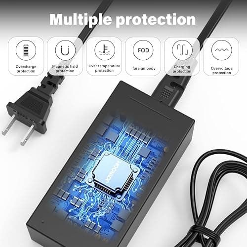 54.6V 2A Fast Charger 7 in 1 Plugs Universal for 48V 13S Lithium Batteries, Pinkind 48V Li-ion Battery Charger Replacement for Razor, Jetson, Voyage, Gotrax, Ninebot,Segway, Hiboy and More thumbnail 5