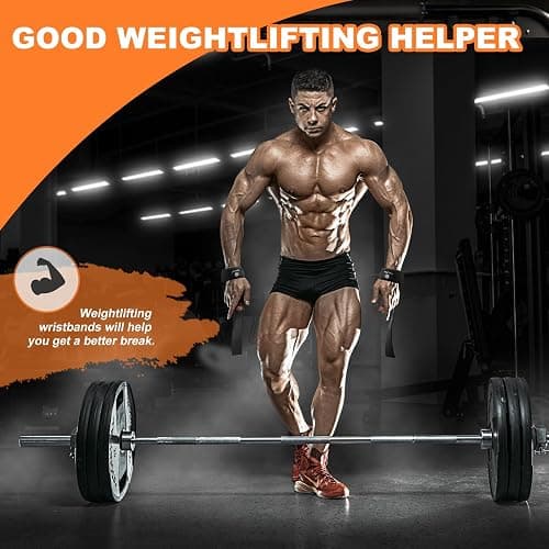 NEALFIT Lifting Straps for Weightlifting, Wrist Straps for Weightlifting, Deadlifts, Bodybuilding, Strength Training, Weight Lifting Straps for Men&Women thumbnail 7