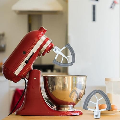 Flex Edge Beater for KitchenAid Mixer, 4.5-5 Quart Tilt-Head Flat Beater Paddle with Flexible Silicone Edges Bowl Scraper, Grey thumbnail 6