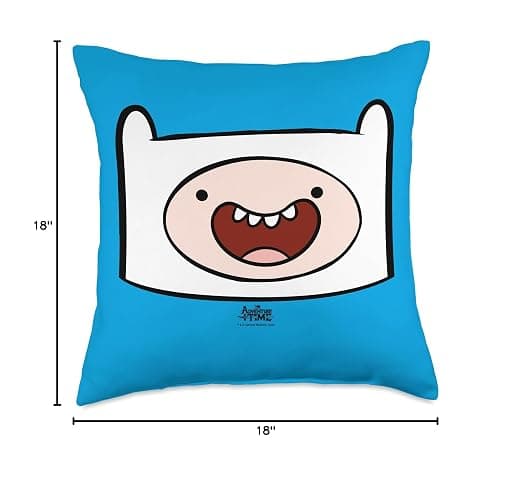 Adventure Time Finn Head Throw Pillow thumbnail 2