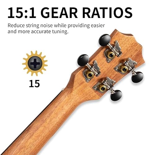 AODSK Soprano Ukulele for Beginner 21 Inch Ukelele with Gig Bag Strap Nylon String 4 Picks Holiday Gift thumbnail 7