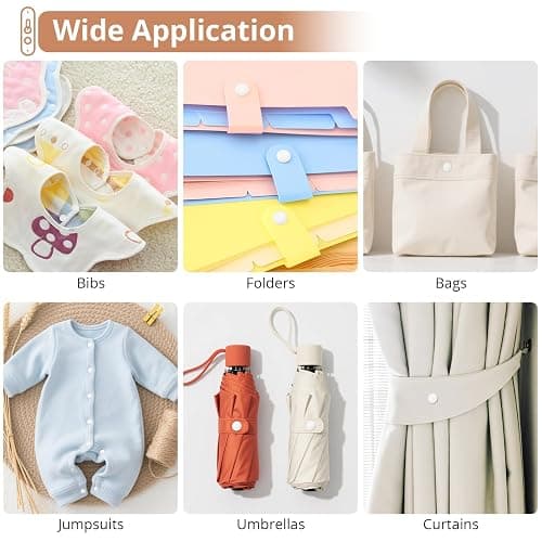 Kamtop Snaps and Snap Pliers Set, 120 Sets T5 Plastic Snap Buttons White, Snap Fasteners Press Pliers Snaps Starter Kit Setter Tool for Clothes Sewing Bibs Rain Coat DIY Crafting thumbnail 7
