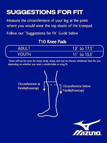 Mizuno T10 Plus Kneepad, ADULT Volleyball Kneepad, Black, One Size thumbnail 4