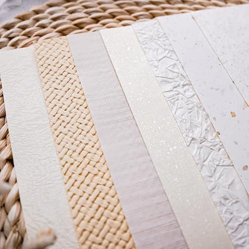 LewuwoPoing 15Pcs Handmade Scrapbook Art Paper Craft Textured Paper Colorful A5 sheet Mesh Special Paper Mix for Scrapbooking Junk Journal Journaling Supplies DIY Materials,5.8x8.2 inches (White) thumbnail 10