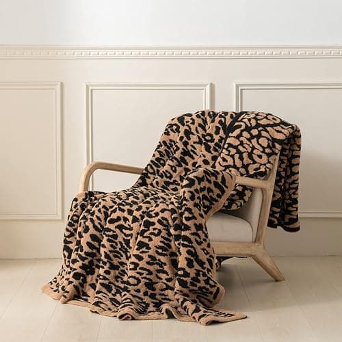 MH MYLUNE HOME Ultra Soft Leopard Throw Blanket Plush, Brown, 50"x60" | Reversible Cheetah Print Blanket, Comfy Fluffy Fuzzy Plush Blanket Throws for Couch Bed, Cozy Blankets for Women Gift thumbnail 4