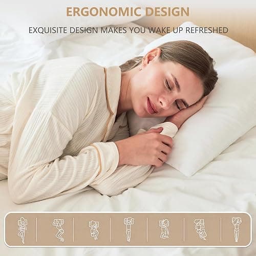 Obruosci Luxury Throw Pillow Inserts, Pack of 6, 20 x 20 inches Hypoallergenic Ultra Soft White Polyester Microfiber Durable Couch Cushion Fillers - 20x20 Inch(Pack of 6) thumbnail 7