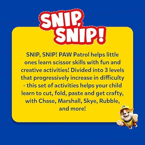 Skillmatics Scissor Skills Activity Book - Snip Snip PAW Patrol, Stocking Stuffers, Preschool Cutting & Creative Activities, Felt Craft Kit, Fine Motor Skills, Christmas Gifts for Ages 3, 4, 5, 6, 7 thumbnail 9