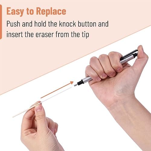 Mr. Pen- Pen Style Eraser, 2 Pack, Square & Round Tip, Eraser Pen Eraser, Pencil Erasers, Eraser Pencil thumbnail 6