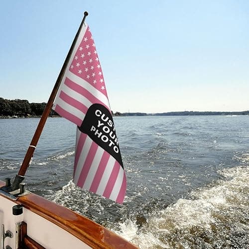 Custom Pink American Flag - Personalized 3x5 Ft Flag With Your Logo, Picture, Words or Text thumbnail 2