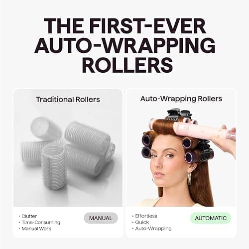 Wavytalk Airshape Pro Roller Air Styler Set for Salon Blowout at Home | 4-in-1 Hair Dryer & Multi-Styler with Auto-Wrap Curlers & Rollers, Volumizing Brush, Less Heat Damage, Ionic Anti-Frizz, Pink thumbnail 3