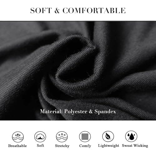7cm Wide Black Headbands for Women Men, Yedtreg 2pack Fashion Head Bands for Women's Hair, Soft Fabric Stretchy Hair Bands for Makeup, Yoga, Running (2XBlack) thumbnail 2