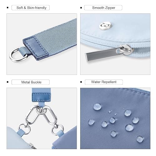 Babysun Mini Zip Around Dual Pouch Wristlet With 2 Straps Wristlet Keychain Wallet for Women Coin Purse Small Cute for Teen Girl thumbnail 5