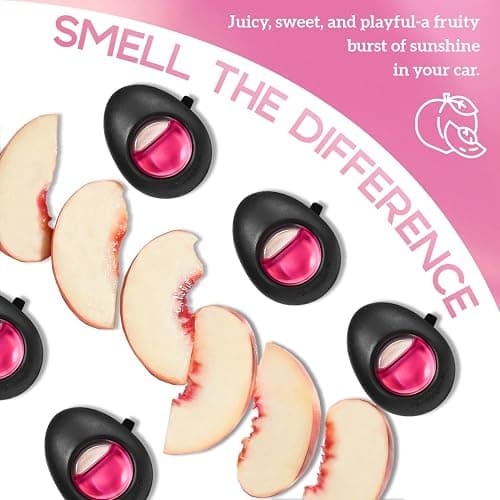 Air Jungles Car Air Freshener Vent Clip 3 Count, Honey Peach Scent, 4 ml Each, Long-Lasting Car Odor Eliminator, Easy Clip-On Design, Up to 90 Days Freshness for Cars, Trucks, and SUVs thumbnail 2