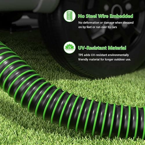 AVERONR 20 FT Extra Long Sewer Hose for RV Camper - Heavy Duty Sewage Hose with 2 Caps - TEP Material Resists Crushing Odor-Proof and Leak-Proof (20-Ft) thumbnail 5