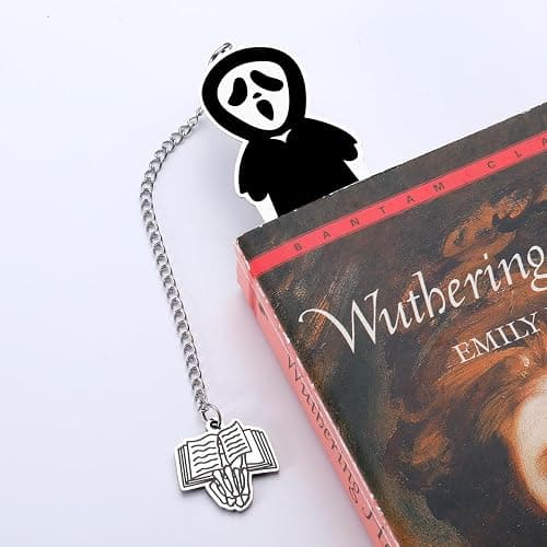 Horror Bookmarks for Women - Book Marks for Reading, Dark Romance,Ghostface, Spooky Basket Stuffers, Valentines Gifts for Teen Boys, Scary Book Lover Gift, Wicked Merch, Scream Bookmark Gifts for Son thumbnail 3