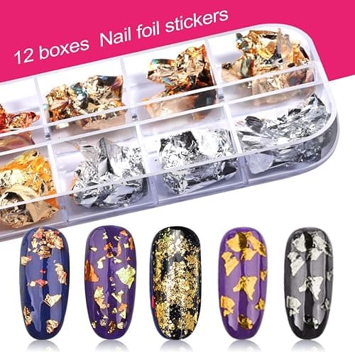Teenitor Nail Art Kit Nail Art Tools, Nail Design Kit with Nail Art Brushes, Nail Tape Nail Gems Rhinestones, Nail Dotting Tools Nail Foil, Butterfly Nail Design Tools for Nail Art Supplies thumbnail 5