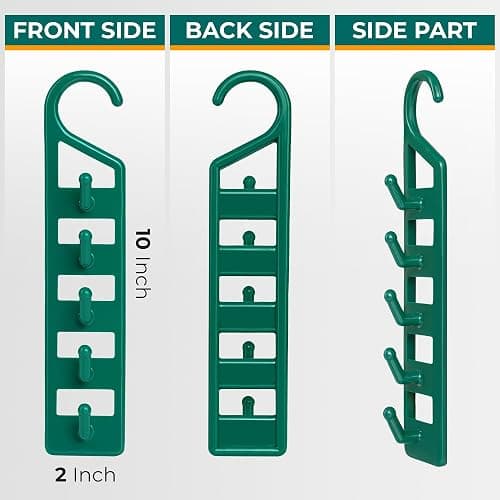 CraftyCrocodile Space Saving Hangers for Clothes - 4 in Pack, Heavy Duty Plastic, Multi Closet Space Savers for Shirts, Pants, Jeans, Sweaters - Hanger Organizer Space Saver - 4 thumbnail 2