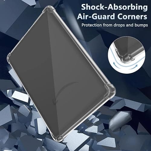 TQQ Clear Case for 6" Amazon Kindle 11th Generation 2024 and 2022, Thin Slim Soft Flexible Silicone TPU Rubber Back Cover Reinforced Edge Corners,Transparent thumbnail 6