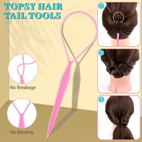 IKOCO 826PCS Hair Accessories for Girls, Elastic Hair Ties with Colorful Clips and Tools thumbnail 7