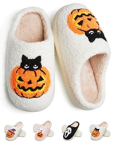 Cute Fuzzy Slippers for Women Men Memory Foam House Shoes indoor outdoor | Non Slip lightweight sole,Indoor and Outdoor,Machine-washable,Slip-on Bedroom Slides,Gift for womens - Image 1