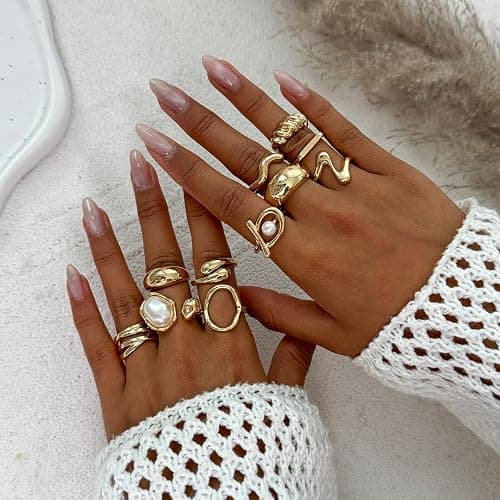 Chunky Gold Amazon Rings thumbnail 3