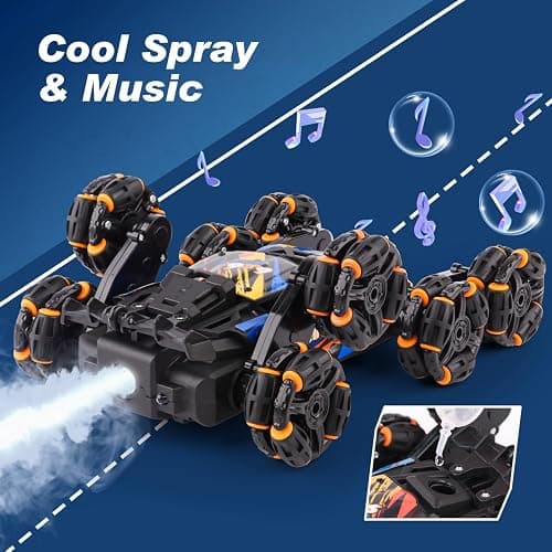 NEXBOX Cool 8 Wheels Hand Controlled rc Stunt Car Toys, Gesture Sensing Remote Control Cars for Boys Age 6 7 8-12 13 14 Year Old, Birthday Gifts Ideas for Kids thumbnail 3