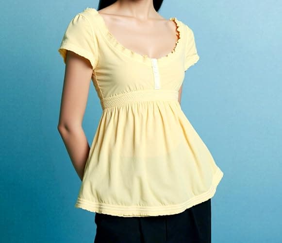 HOHOPEACH Coquette Ruffle Tops Women Cute Summer Lace Peplum Babydoll Top Teen Girls Y2k Grunge 2000s Cottagecore Clothing thumbnail 2