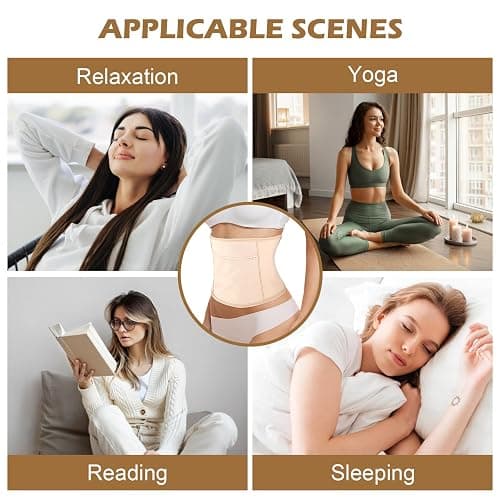 Kifmurase Castor Oil Pack Compress Wrap for Liver Detox, Soft Cotton Organic Castor Oil Wrap for Stomach, Reusable and Mess-Free, Improve Sleep and Digestion(Castor Oil Not Included) thumbnail 7
