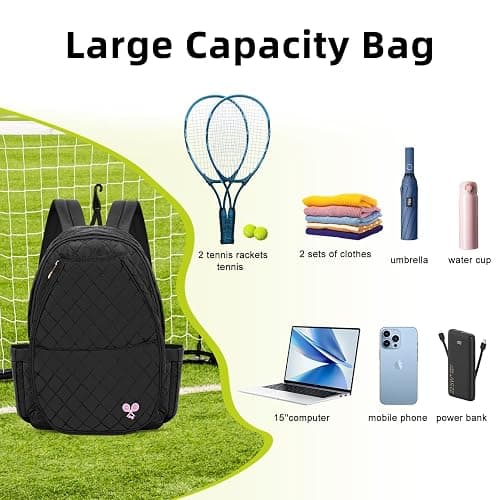 YEEGO DIRECT Tennis Bags for Women, Tennis Backpack Pickleball Racket Bags,Water-Resistant Sling Tote Padel Bag for Pickleball Tennis Badminton, Cute Gifts for Women Girl, Duffle Bag Gym Travel thumbnail 5