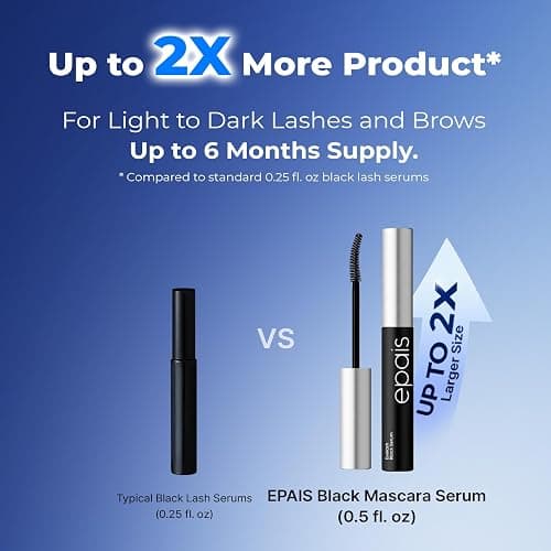Epais Eyelash Black Tinted Serum, 2-in-1 Lash Growth Enhancer and Tinting Treatment, 7 Peptides and Biotin Formula for Longer Thicker Lashes, Charcoal-Based Black Food Complex, Korean Lash Care thumbnail 4
