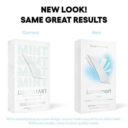 Something Nice Lumismart Whitening Strips - Dentist-Designed, Enamel Safe, up to 42 Treatments with Smart Adjust - Teeth Whitening Strips in Mint for Sensitive Teeth thumbnail 4