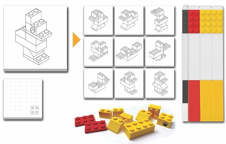 Lego Stationery Creativity Set with Duck Building Toy (53466) Includes 2 Sticky Note Pads, 1 Gel Pen, 3 Markers & a 10 Piece Duck Building Toy, Gift for Fans of Drawing and Stationery thumbnail 9