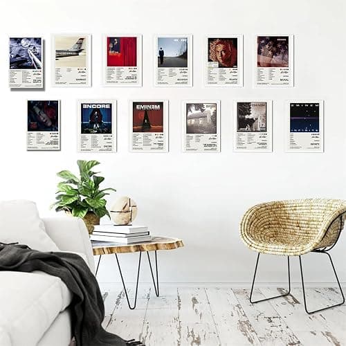 FDSFE Eminem Albumcover-Poster, limitierte Auflage Canvas-Poster Wandkunst Dekoration für Wohnzimmer Schlafzimmer (12er-Set) ungerahmt 12x18 Zoll (30x45cm) thumbnail 2