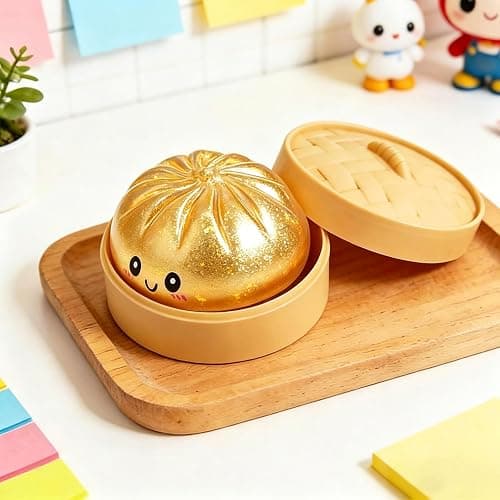 YGYZKJSD Giant Glitter Dumpling Squishy, 2026 Upgrade Dumpling Squishy Mystery Box,Colorful Dumplings Stress Balls Fidget Sensory Toy,Stocking Stuffers with Food Steamer Stretchy Desk Toys thumbnail 6