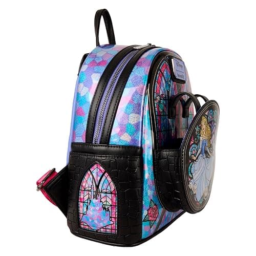 Loungefly Disney Princess Stained Glass: Sleeping Beauty Mini-Backpack, Amazon Exclusive thumbnail 3