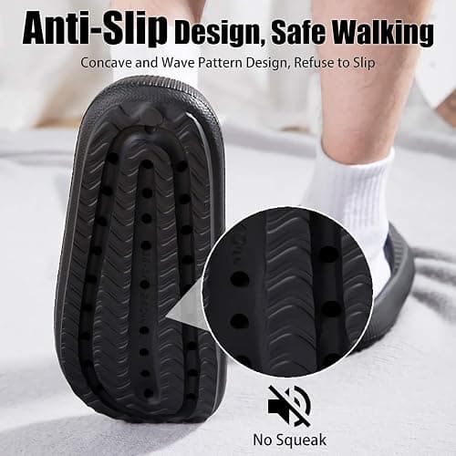 rosyclo Cloud Slippers for Women and Men, Pillow House Slippers Shower Shoes Indoor Slides Bathroom Sandals, Ultimate Comfort, Lightweight, Thick Sole, Non-Slip, Easy to Clean thumbnail 4