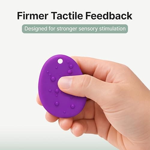 SLOKZ Worry Stones for Anxiety - 6 Pack Adult Fidget Toys & Sensory Stones, Quiet Fidget Toys, Fidgets for Adults with Key Ring & Neck String, Adult Fidgets thumbnail 4