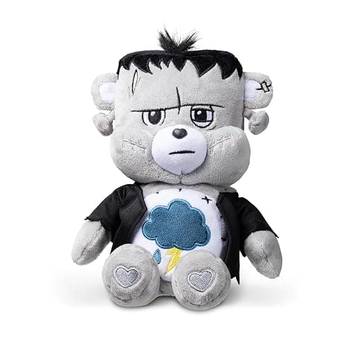 Care Bears Universal Monsters Fun Size Plush - Black & White - Grumpy Bear as Frankenstein - Image 1