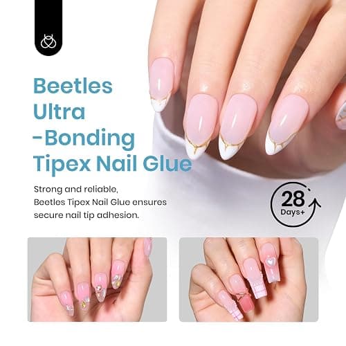 Beetles Tipex Nail Glue 20g Solid Nail Glue Gel Super Strong for Tipex Nail Tips Soak Off U V No Hand-Hold Needed Professional Beginner-Friendly 28+ Days Lasting thumbnail 3