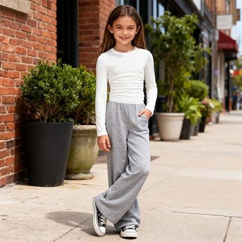 Voxikodex Girls Clothes 2 Piece Long Sleeve Shirt Tops Casual Pants Fall Winter Outfits for Teen Tween Girls 7-14 Years thumbnail 5