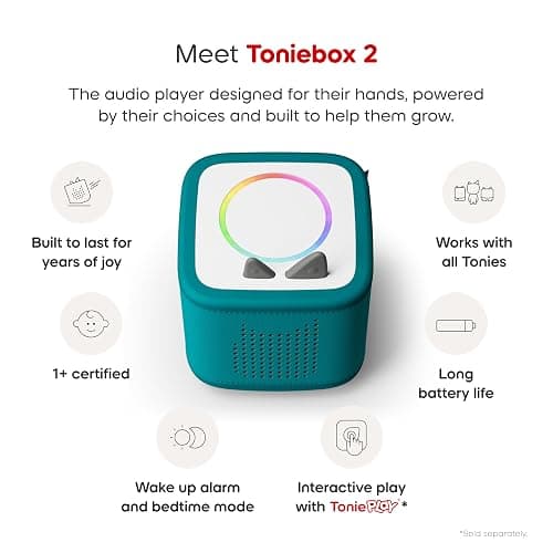 Toniebox 2 Audio Player Bundle for Kids 1+ with Sleepy Sheep Night Light - Tropical Teal thumbnail 4