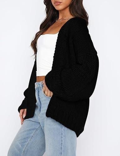 PRETTYGARDEN Cardigan Sweaters for Women Trendy Fall Fashion 2026 Long Sleeve Chunky Knit Cardigans Winter Clothing Outfits thumbnail 3