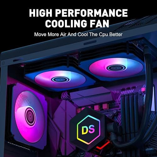 DS leddess Axis Light RGB LED 120mm 6 Pack RGB Case Fan with Remote Control for PC Case, Computer CPU Cooling, Heat Sink Systems (8th Gen Hub Box, E Series) thumbnail 6