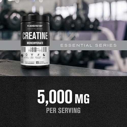 Jacked Factory Creatine Monohydrate Powder 425g - 5g Daily Creatine Supplement for Men and Women, Vegan-Friendly, Third-Party Tested - 85 Servings, Unflavored thumbnail 3