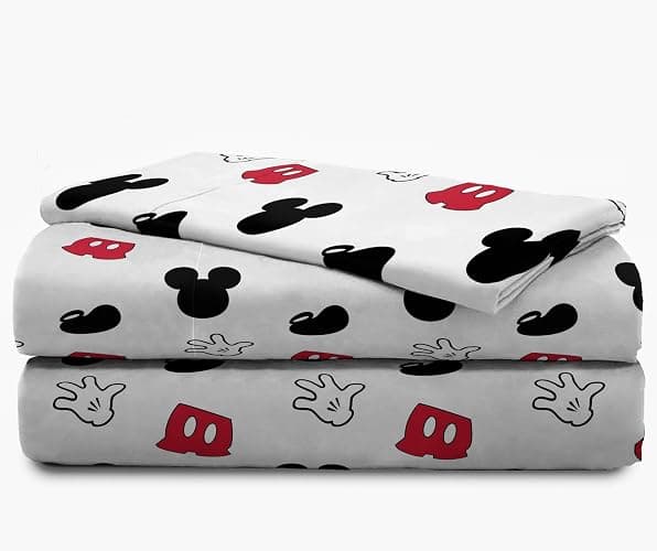 Jay Franco Disney Mickey Mouse Cute Faces 4 Piece Twin Bed Set - Includes Comforter & Sheet Set - Super Soft Fade Resistant Polyester - (Official Disney Product) thumbnail 6