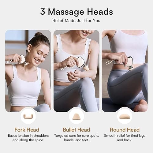 INIA PocketForce Mini Massage Gun - 75% Smaller, High-Power Percussion for Full Body Relief, Portable Deep Tissue Massager Gun with Leather Case & 3 Heads for Travel & Office Use, Gifts for Men Women thumbnail 5