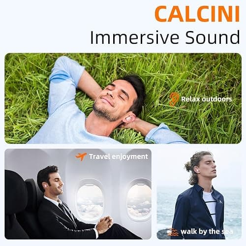 Wireless Earbuds, IPX8 Waterproof Touch Control, Bluetooth 5.3 in Ear Headphones with Charging Case, TWS Headset for Phone,Samsung,Android, Sport and Workout Deep Bass Microphone Earphones thumbnail 6